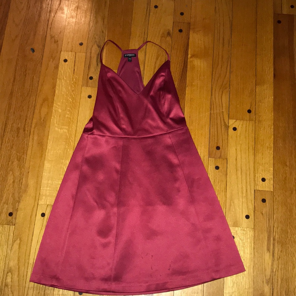 Express Red Leather Dress